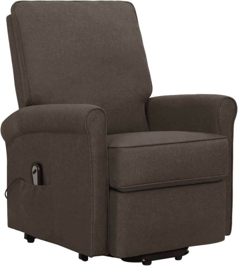 The Living Store Sta-op-stoel Relaxfauteuil donkerbruin 70.5 x 89 x 102.5 cm verstelbaar