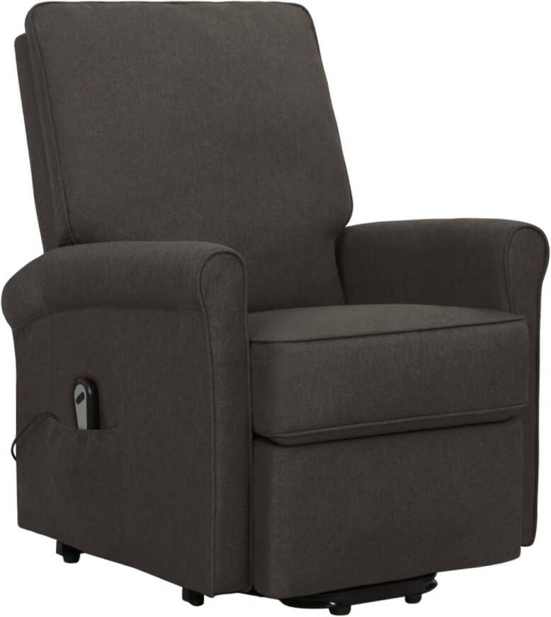 The Living Store Sta-op-stoel Relaxfauteuil Elektronisch verstelbaar Taupe stof 70.5 x 89 x 102.5 cm