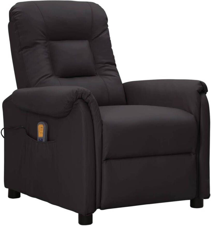 The Living Store Sta-op Verstelbare Massagestoel Zwart 78.5 x 90 x 93 cm 6-punts trillingsmassage