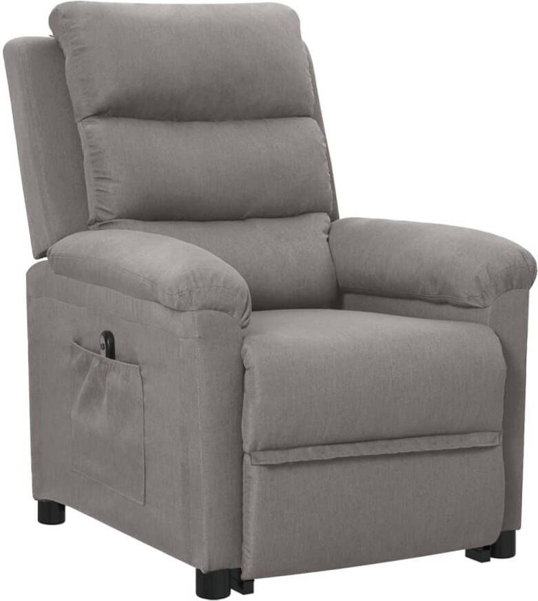 The Living Store Sta-opstoel Verstelbaar Lichtgrijs 74 x 143 x 82.5 cm Elektrische motor