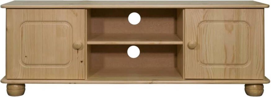 The Living Store Stereokast Hout TV-meubel 115 x 29 x 40 cm Massief grenenhout