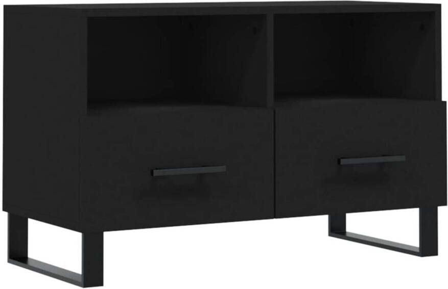 The Living Store Stevige TV-kast 80x36x50 cm Zwart