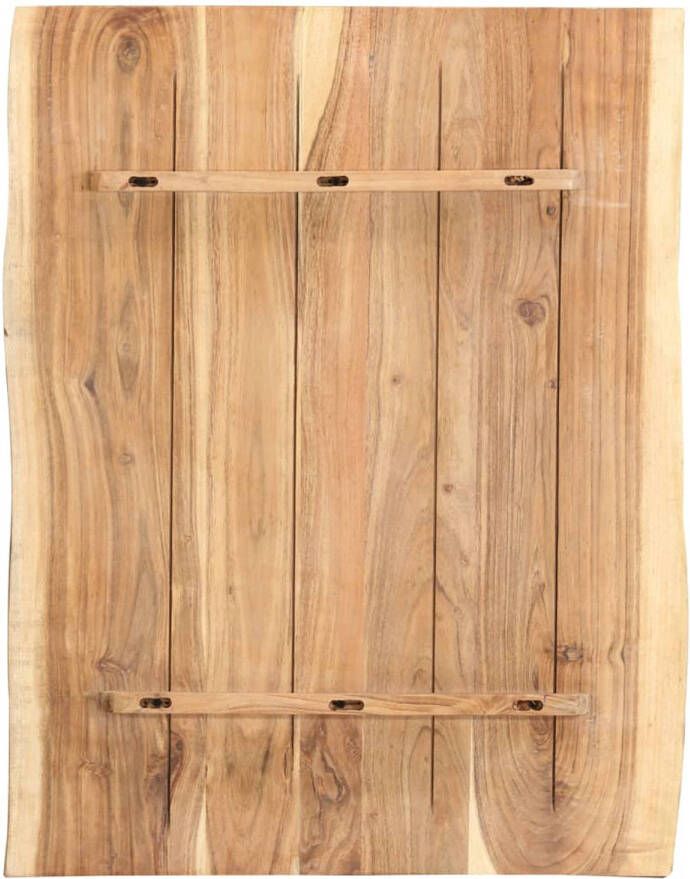 The Living Store Tafelblad Acaciahout 80 x (50-60) cm Natuurlijke houtnerf