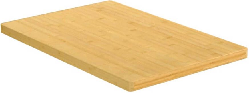 The Living Store Tafelblad Bamboe 60 x 100 x 2.5 cm Duurzaam materiaal Tafelblad Bamboe Bamboetafelblad Houten Tafelblad Duurzame Tafel Eetkamertafel