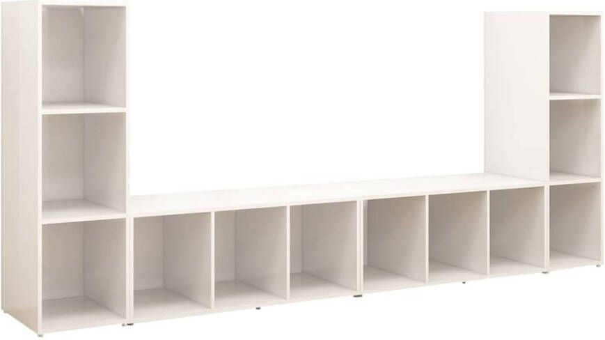 The Living Store Televisiekast 107 x 35 x 37 cm Hoogglans wit