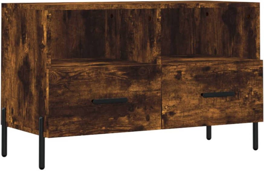 The Living Store Televisiekast Gerookt Eiken 80 x 36 x 50 cm Stevig Design