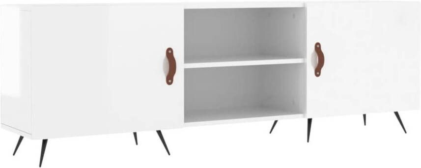 The Living Store Televisiekast Meubel 150 x 30 x 50 cm Hoogglans wit - Foto 1