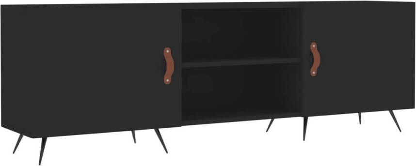 The Living Store Televisiekast naam TV-meubel 150 x 30 x 50 cm Zwart