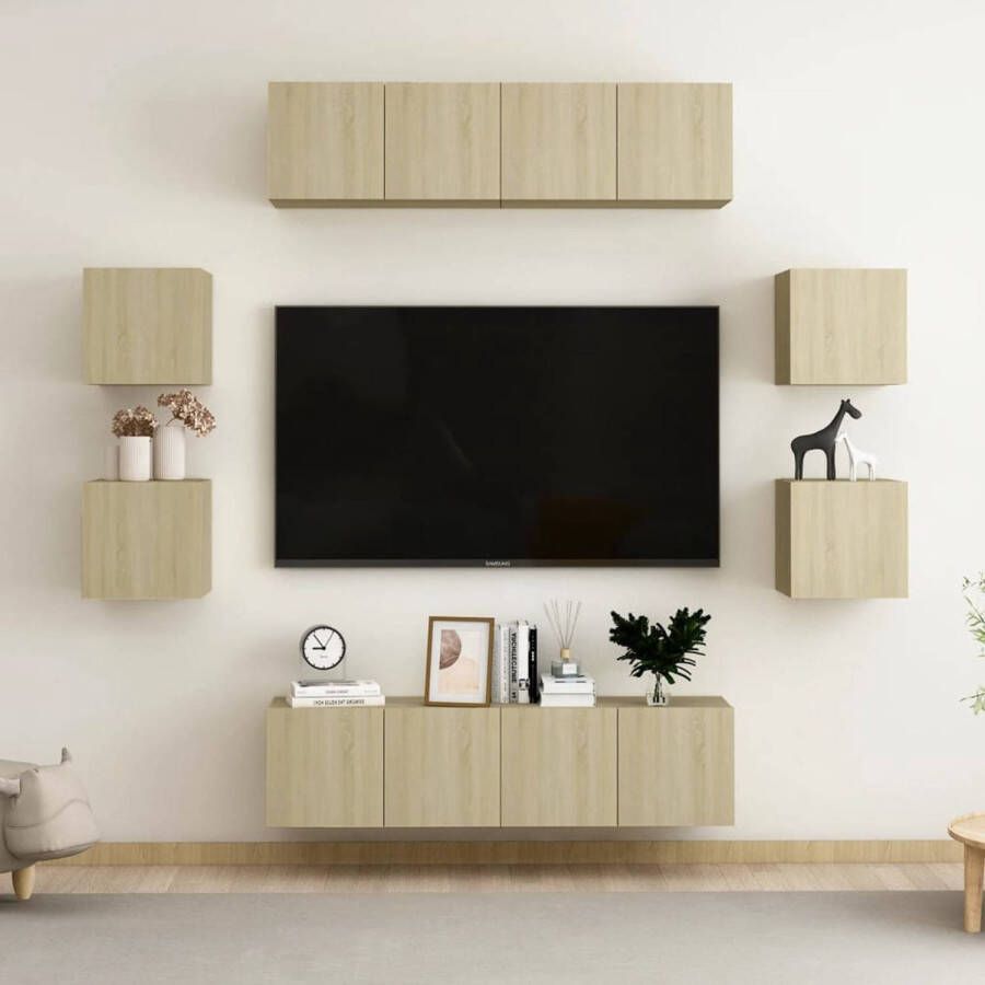 The Living Store Televisiekast Sonoma Eiken 60x30x30cm 30.5x30x30cm Trendy Design - Foto 1
