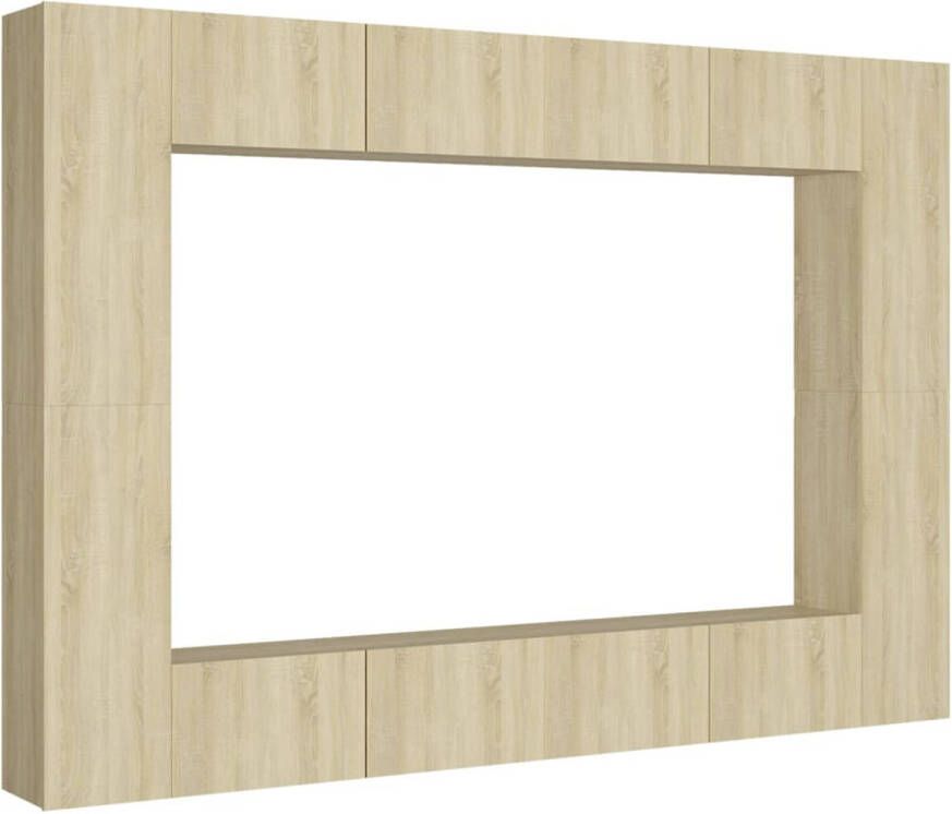 The Living Store Televisiekast Stereokast Sonoma Eiken 100 x 30 x 30 cm 30.5 x 30 x 90 cm Montage vereist