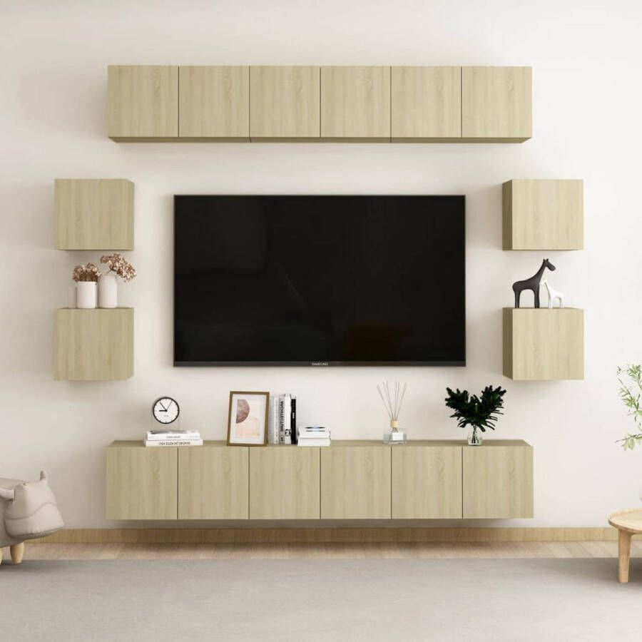 The Living Store Televisiekast TV-meubel 60 x 30 x 30 cm Sonoma eiken