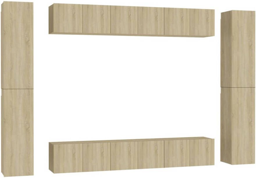 The Living Store Televisiekasten Sonoma eiken 60 x 30 x 30 cm (L) 30.5 x 30 x 90 cm (M) Televisiescherm Tv Meubilair Salontafel Woonkamerdecoratie Houten Tv Stand