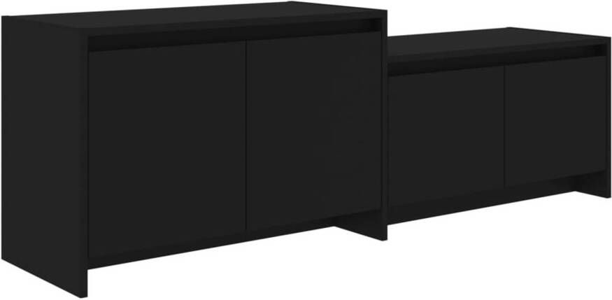 The Living Store Tv-meubel Serie Televisiemeubel 146.5x35x50cm Stabiele constructie 4 deuren - Foto 1