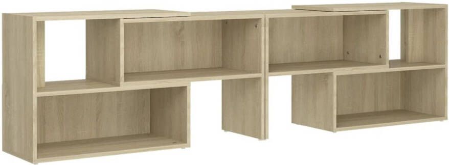 The Living Store TV-meubel Hifi-kast 149 x 30 x 52 cm Sonoma eiken Uitschuifbaar