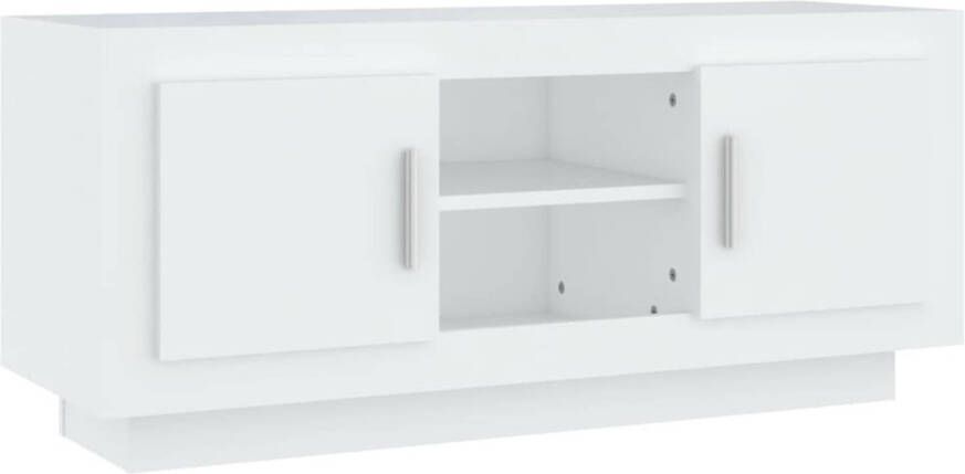 The Living Store Televisiemeubel Stereokast 102 x 35 x 45 cm Wit