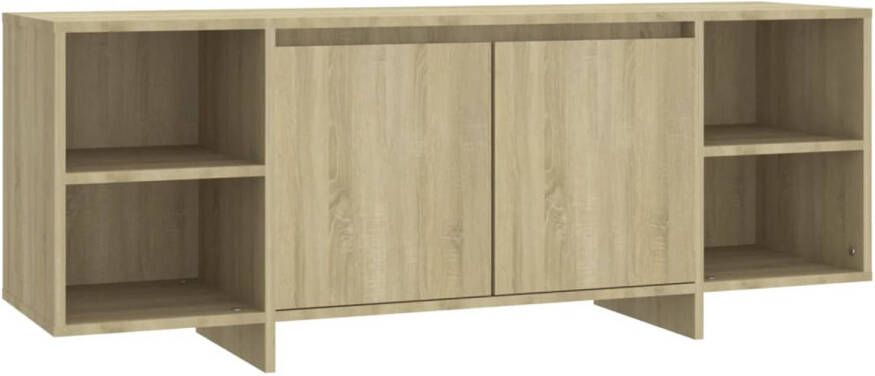 The Living Store Televisiemeubel TV-kast 130 x 35 x 50 cm Sonoma eiken - Foto 1