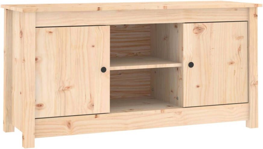 The Living Store Tv-meubel 103x36-5x52 cm massief grenenhout Kast