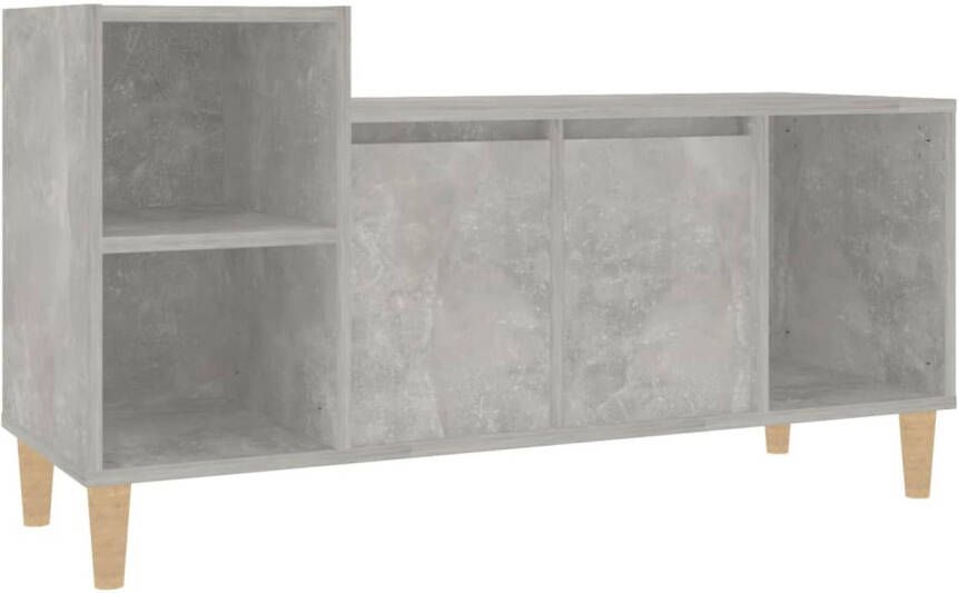 The Living Store TV-Kast  Klassiek  Meubel 100x35x55 cm  Betongrijs