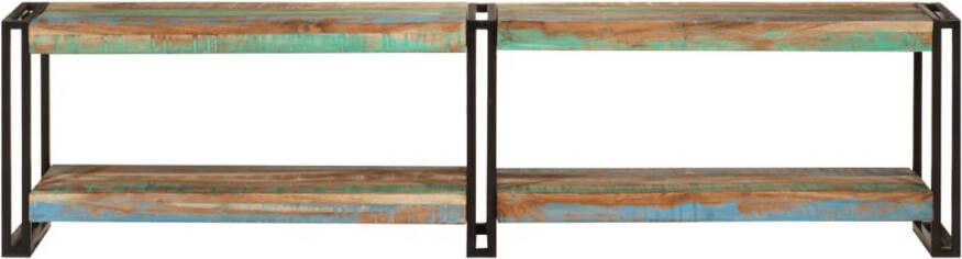 The Living Store Tv-kast Massief gerecycled hout Metalen frame 160 x 30 x 40 cm