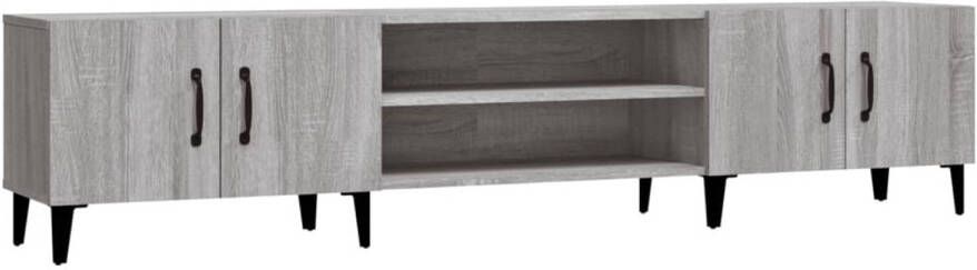 The Living Store Tv-kast Tv-meubel 180x31.5x40 cm Grijs Sonoma eiken