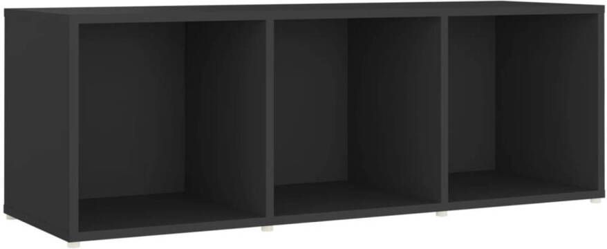 The Living Store TV-meubel klassiek design grijs spaanplaat 107 x 35 x 37 cm 3 vakken
