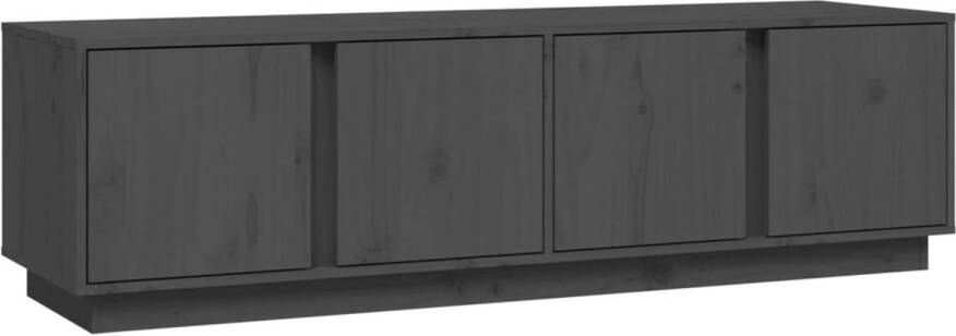 The Living Store TV-meubel Massief grenenhout 140 x 40 x 40 cm Display functie - Foto 1