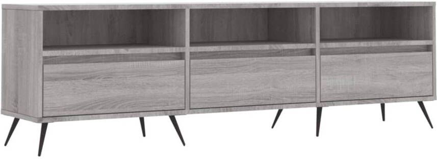 The Living Store Tv-meubel 150 x 30 x 44.5 cm Grijs Sonoma eiken