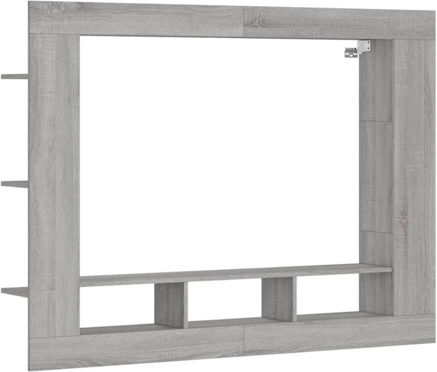The Living Store TV-meubel Trendy en praktisch Wandgemonteerd tv-kastje Afmetingen- 152 x 22 x 113 cm Ken- Duurzaam materiaal Kleur- Grijs sonoma eiken
