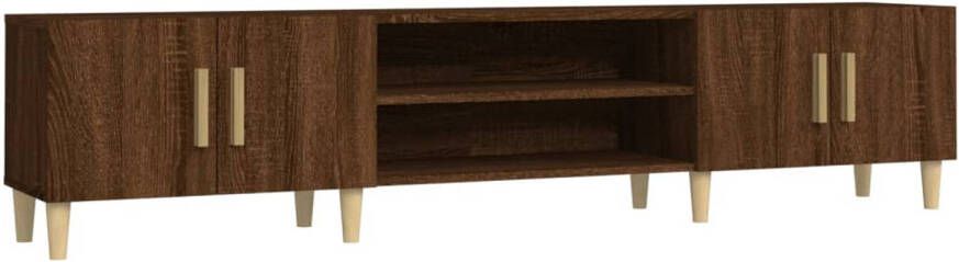 The Living Store Tv-meubel 180x31-5x40 cm bewerkt hout bruineikenkleurig Kast