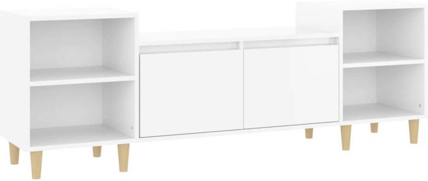 The Living Store TV-meubel Trendy en praktisch tv-meubel 160 x 35 x 55 cm hoogglans wit