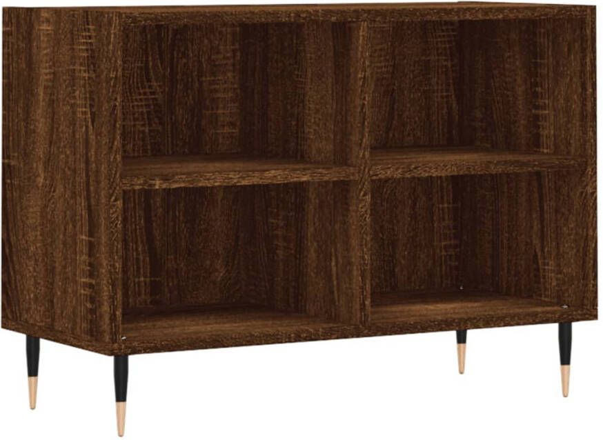 The Living Store Tv-meubel Bruineiken 69.5 x 30 x 50 cm Opbergruimte Bewerkt hout ijzer