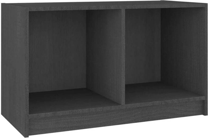 The Living Store tv-meubel Stereokast grijs massief grenenhout 70 x 33 x 42 cm (L x B x H) - Foto 1