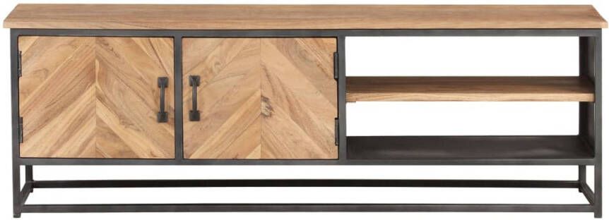 The Living Store TV-meubel Acaciahout Industrieel design 120x30x40 cm
