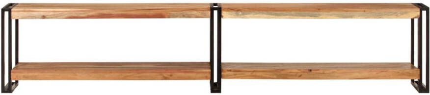 The Living Store vidaXL Tv Meubels Tv Kast Tv-meubel 200x30x40 cm massief acaciahout Salontafel Houten Tv Stand Acacia Hout