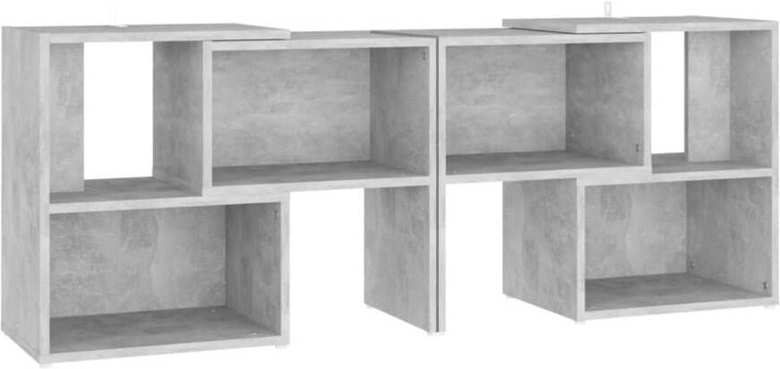 The Living Store TV-meubel Betongrijs 104x30x52 cm Modulair ontwerp Geordende opslag