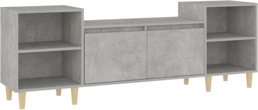 The Living Store TV Meubel Voldoende opbergruimte Betongrijs 160 x 35 x 55 cm - Foto 1