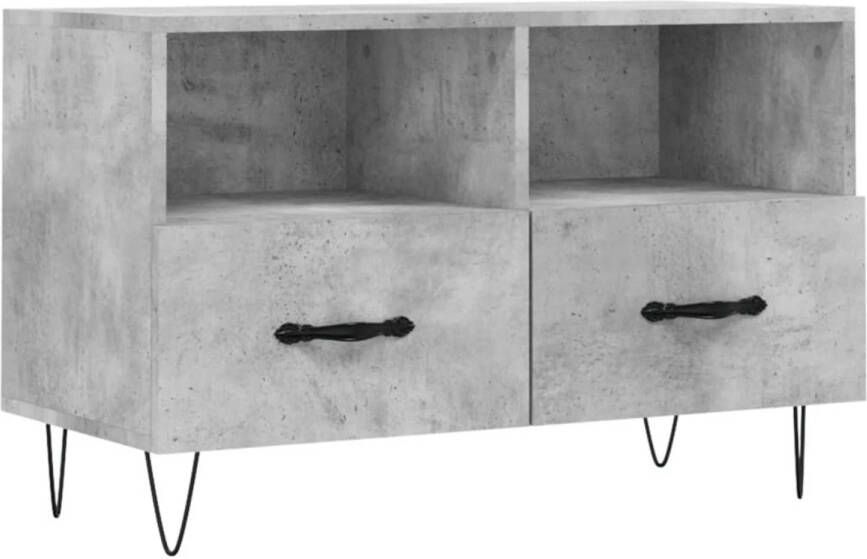 The Living Store Tv-meubel Betongrijs 80 x 36 x 50 cm Stevig materiaal - Foto 1
