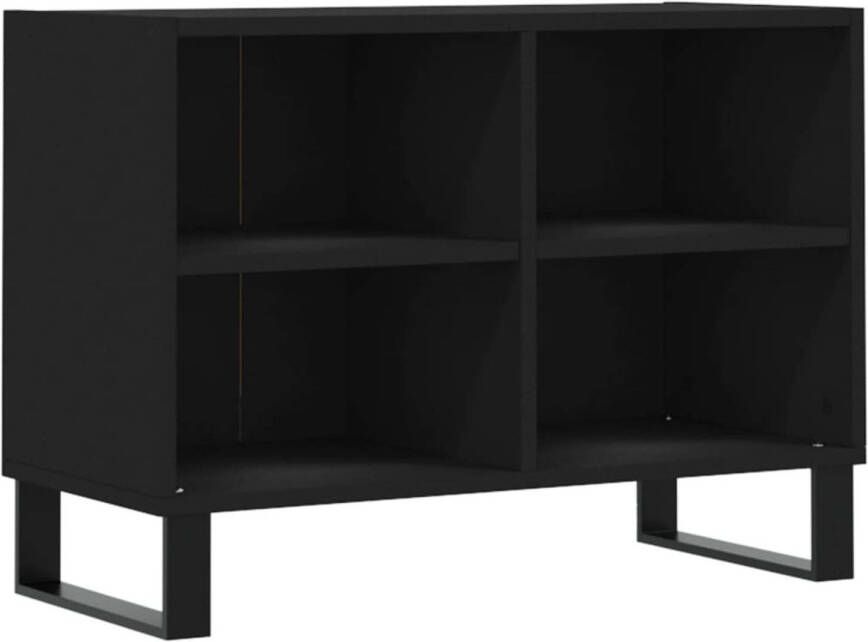 The Living Store TV-meubel bewerkt hout 69.5 x 30 x 50 cm zwart - Foto 1