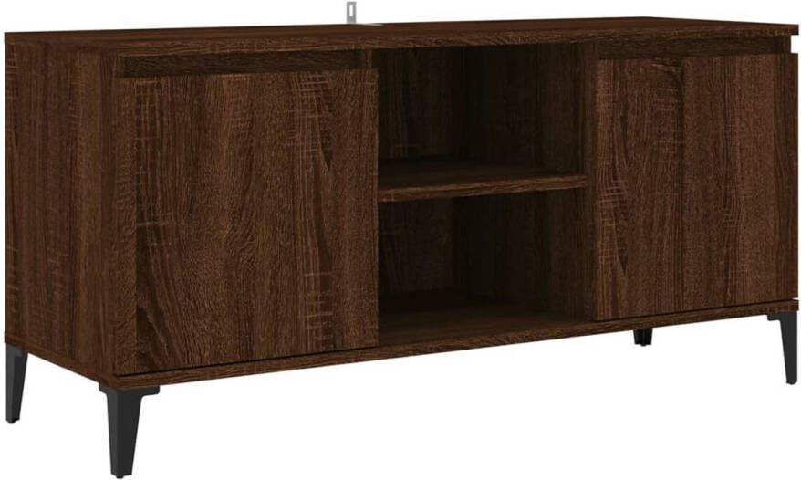 The Living Store TV-meubel Bruineiken 103.5 x 35 x 50 cm Stabiel en stevig - Foto 1