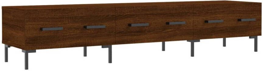 The Living Store TV-meubel Bruineiken 150 x 36 x 30 cm Bewerkt hout en ijzer