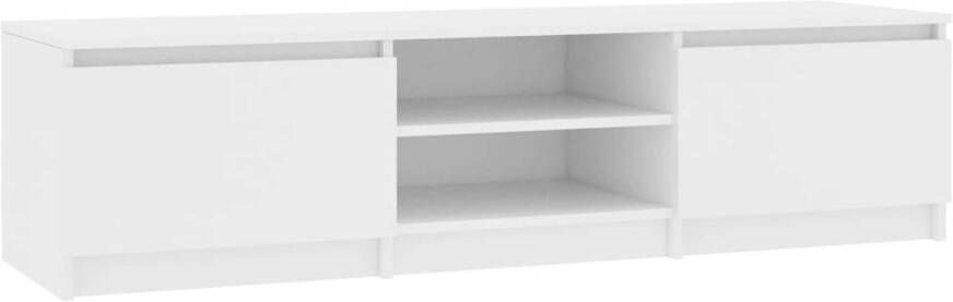 The Living Store tv-meubel klassieke stijl 140 x 40 x 35.5 cm wit hout