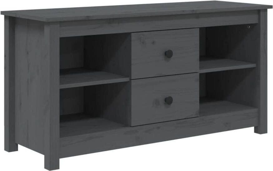 The Living Store TV-kast Grenenhout 103 x 36.5 x 52 cm Trendy design Stabiel frame Opbergruimte - Foto 1
