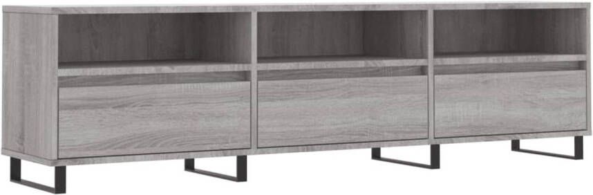 The Living Store TV-meubel Grijs Sonoma Eiken 150x30x44.5 cm Opbergruimte Stevig Materiaal