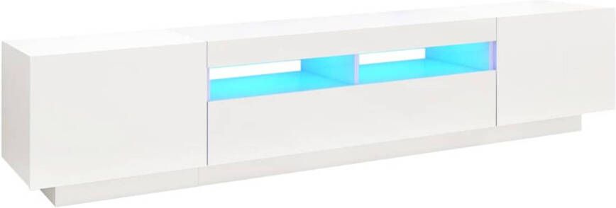The Living Store TV-meubel Hifi 200 x 35 x 40 cm Met RGB LED-verlichting