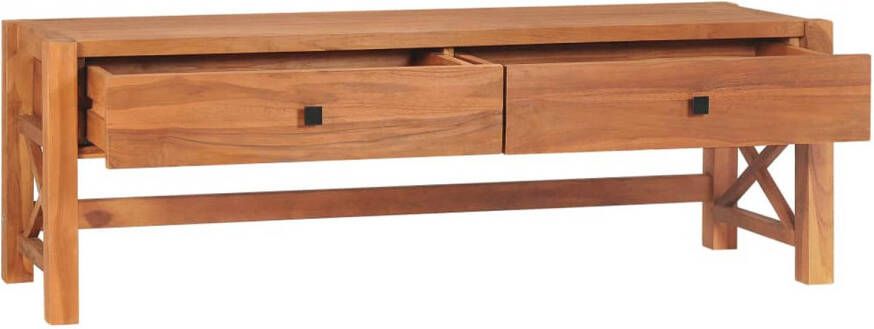 The Living Store Tv-meubel Houten 140x40x45 cm Gerecycled teakhout