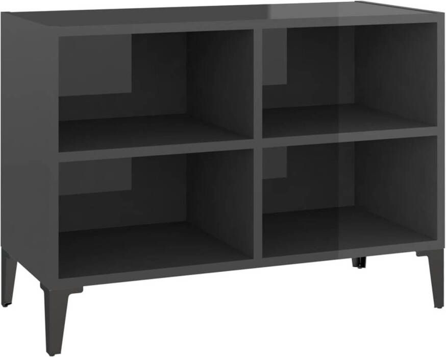 The Living Store Tv-meubel Industrieel Meubels 69.5x30x50 cm Hoogglans grijs
