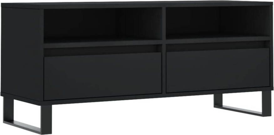 The Living Store TV-meubel Industrieel Zwart 100 x 34.5 x 44.5 cm Opbergruimte Stabiel