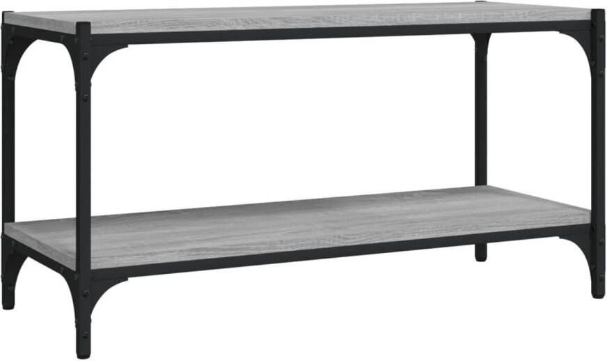 The Living Store TV-meubel Industriële charme Duurzaam hout en staal 80x33x41cm