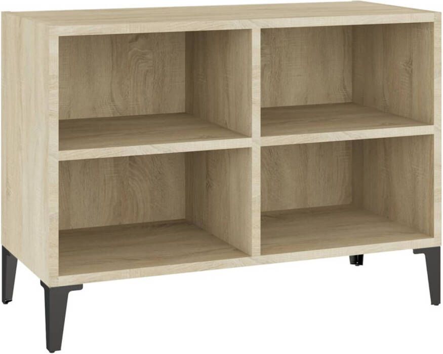 The Living Store TV-meubel Industriële Stijl 69.5 x 30 x 50 cm Sonoma Eiken Stabiel en Ruimtebesparend - Foto 1