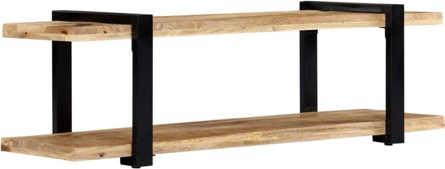 The Living Store TV-meubel Industriële Stijl Mangohout 130 x 40 x 40 cm Gepoedercoat ijzer